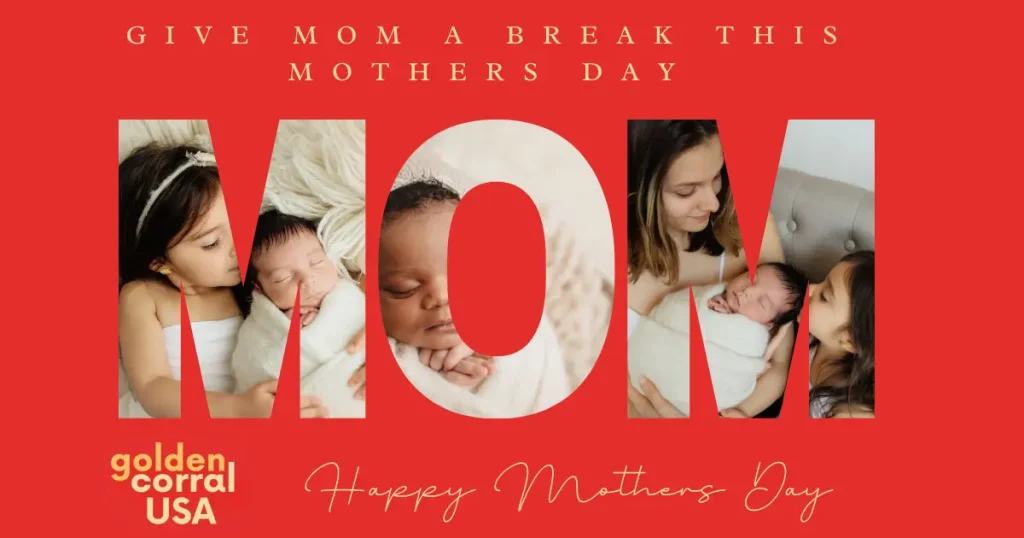 Give mom a break on Mother's day and enjoy special day with your family.